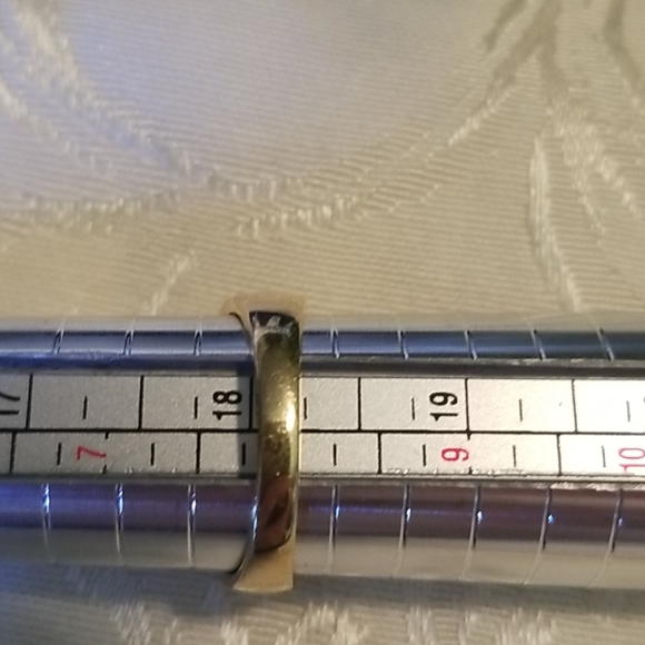 10k gold colors of sapphire band ring size 7.5 - Picture 6 of 8